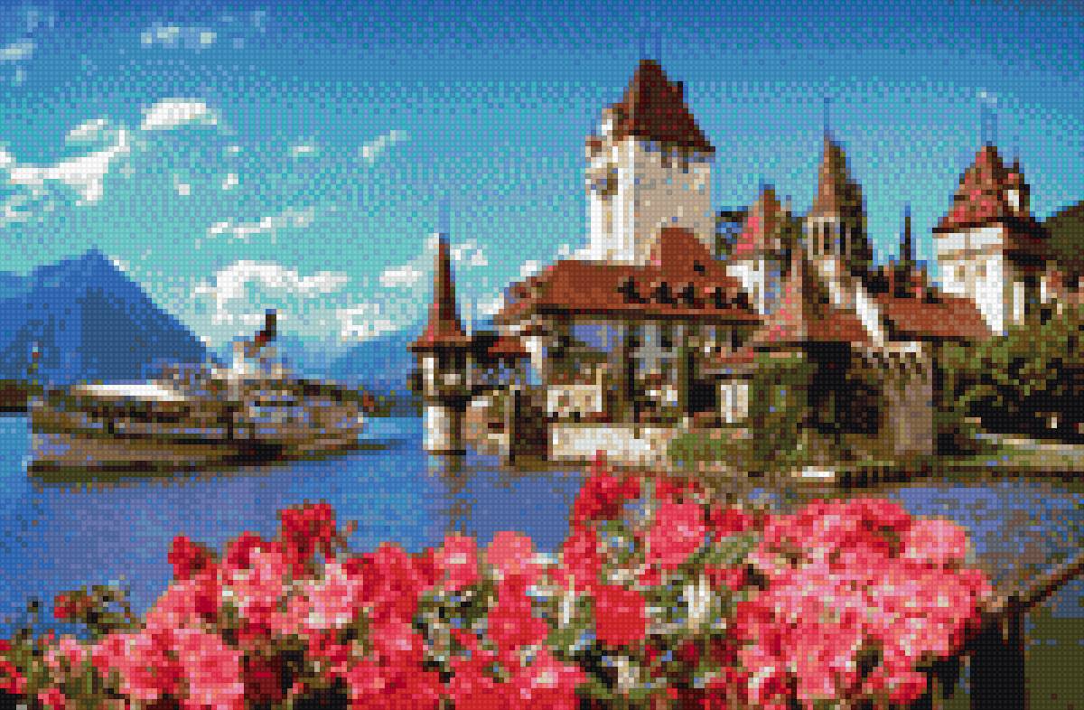 замок на берегу моря - предпросмотр