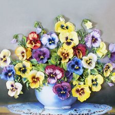 Схема вышивки «цветы»