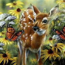 Схема вышивки «олененок»