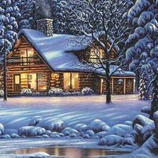 Схема вышивки «пейзаж»