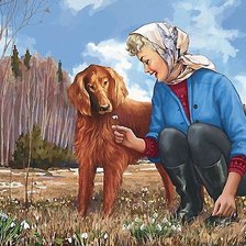 Схема вышивки «апрель . подснежники»