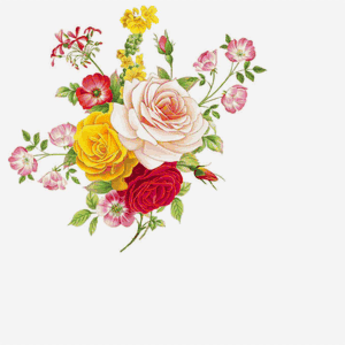 Для подушки - розы, цветы, узор - предпросмотр