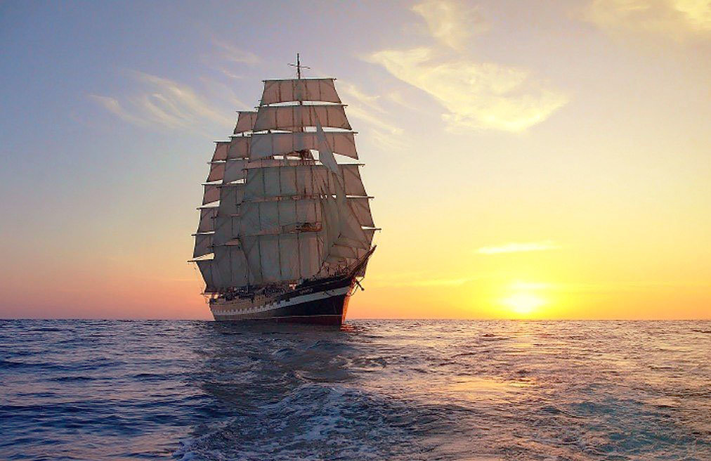 Корабль мечты - море, парусник, пейзаж - оригинал