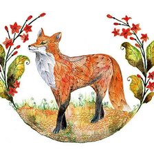 Схема вышивки «fox»