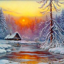 Схема вышивки «пейзаж»