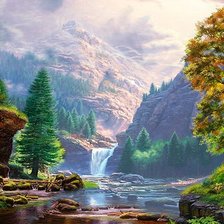 Схема вышивки «пейзаж»