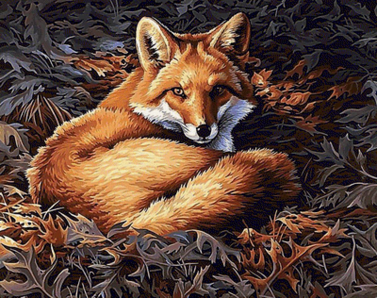 Лиса. - живопись. - предпросмотр