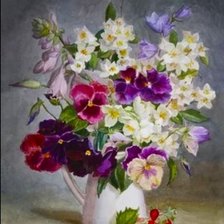 Схема вышивки «Цветы в вазе»