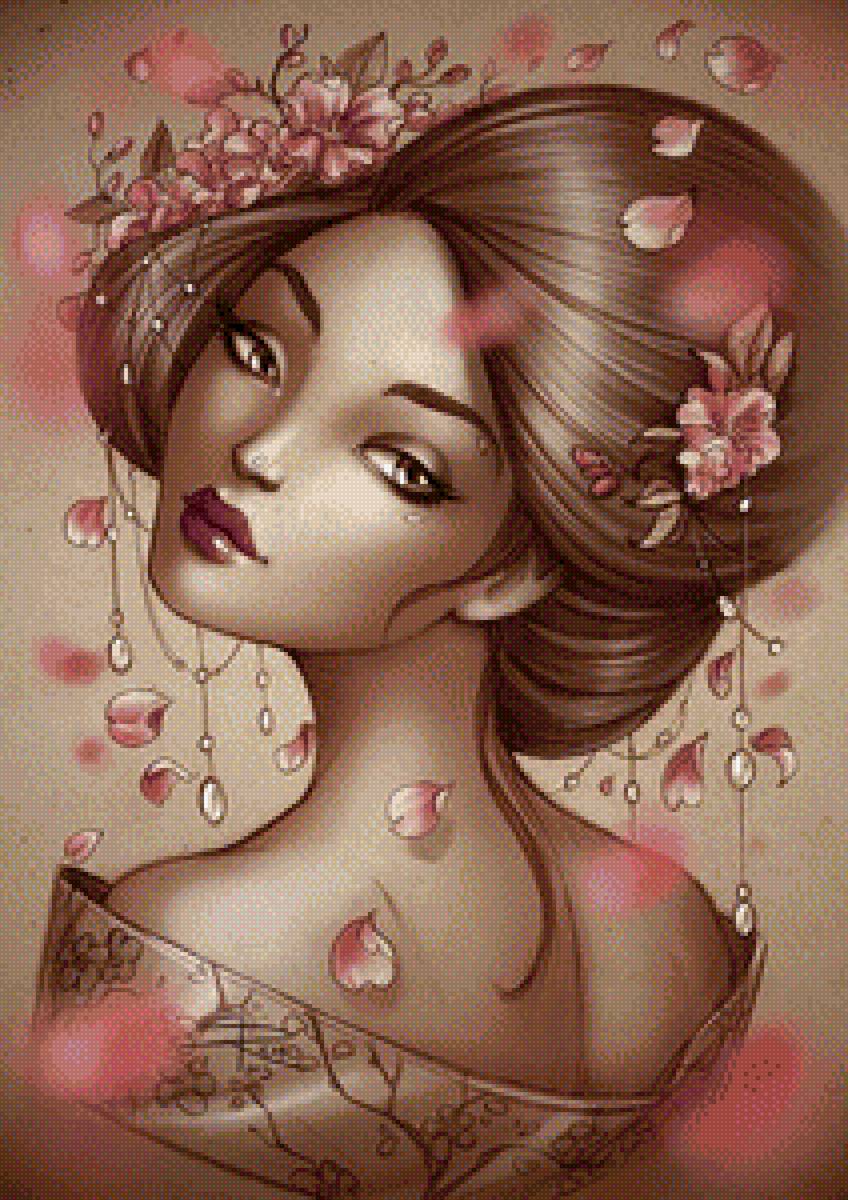 Гейша - весна. - гейша - весна, очарование востока 1 - предпросмотр