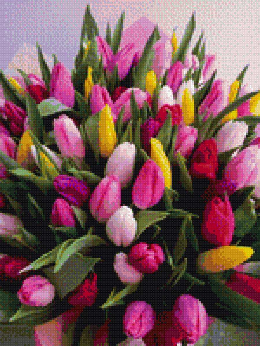 Букет тюльпанов - цветы, тюльпаны - предпросмотр