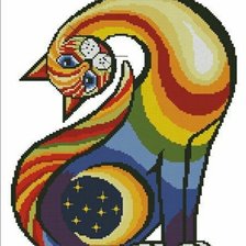 Схема вышивки «Лунный кот»