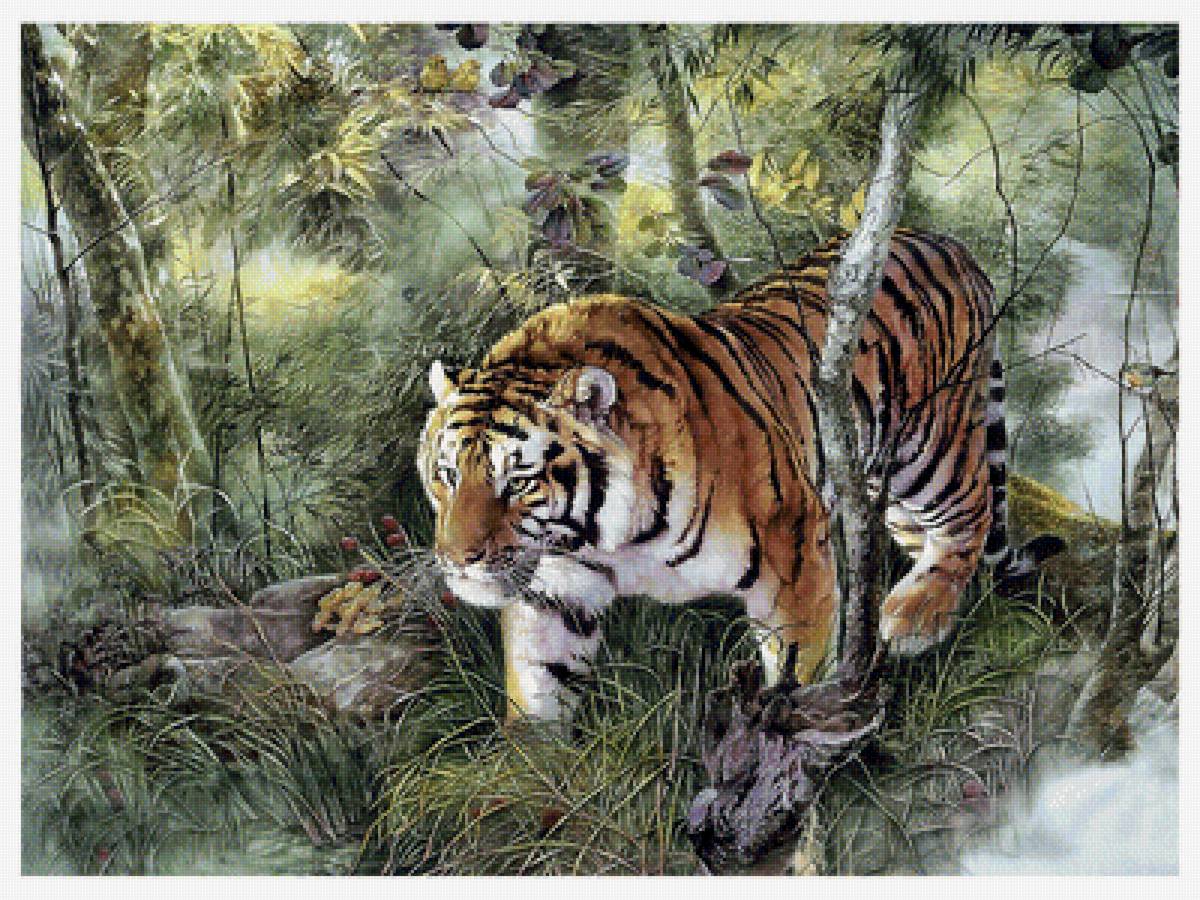 Серия "Хищники". Тигр - тигр, хищники, животные - предпросмотр