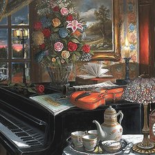 Схема вышивки «вечерний чай»