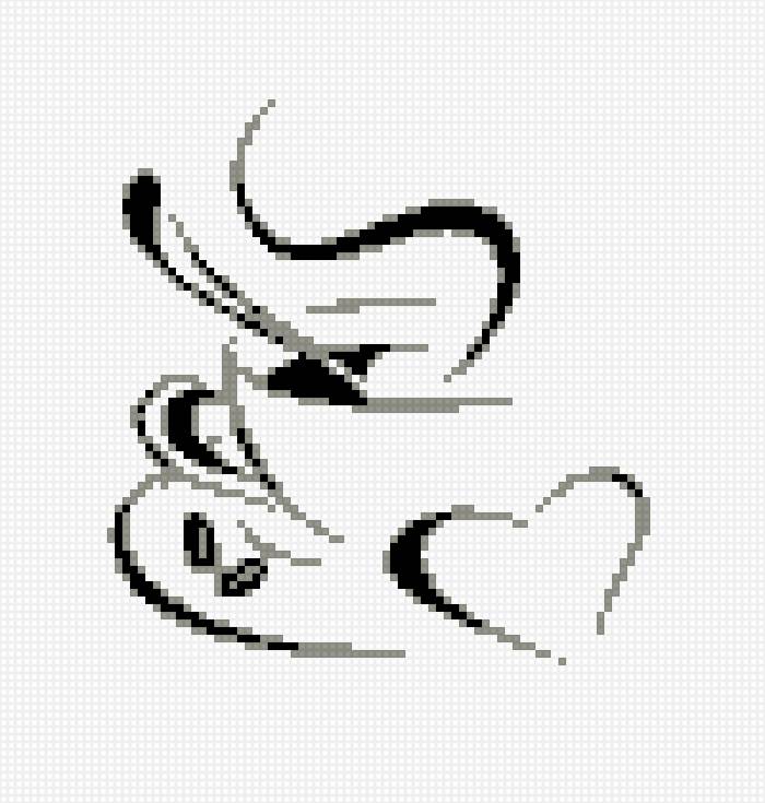 чашка кофе 100х105 - чашка кофе, сердце три цвета - предпросмотр