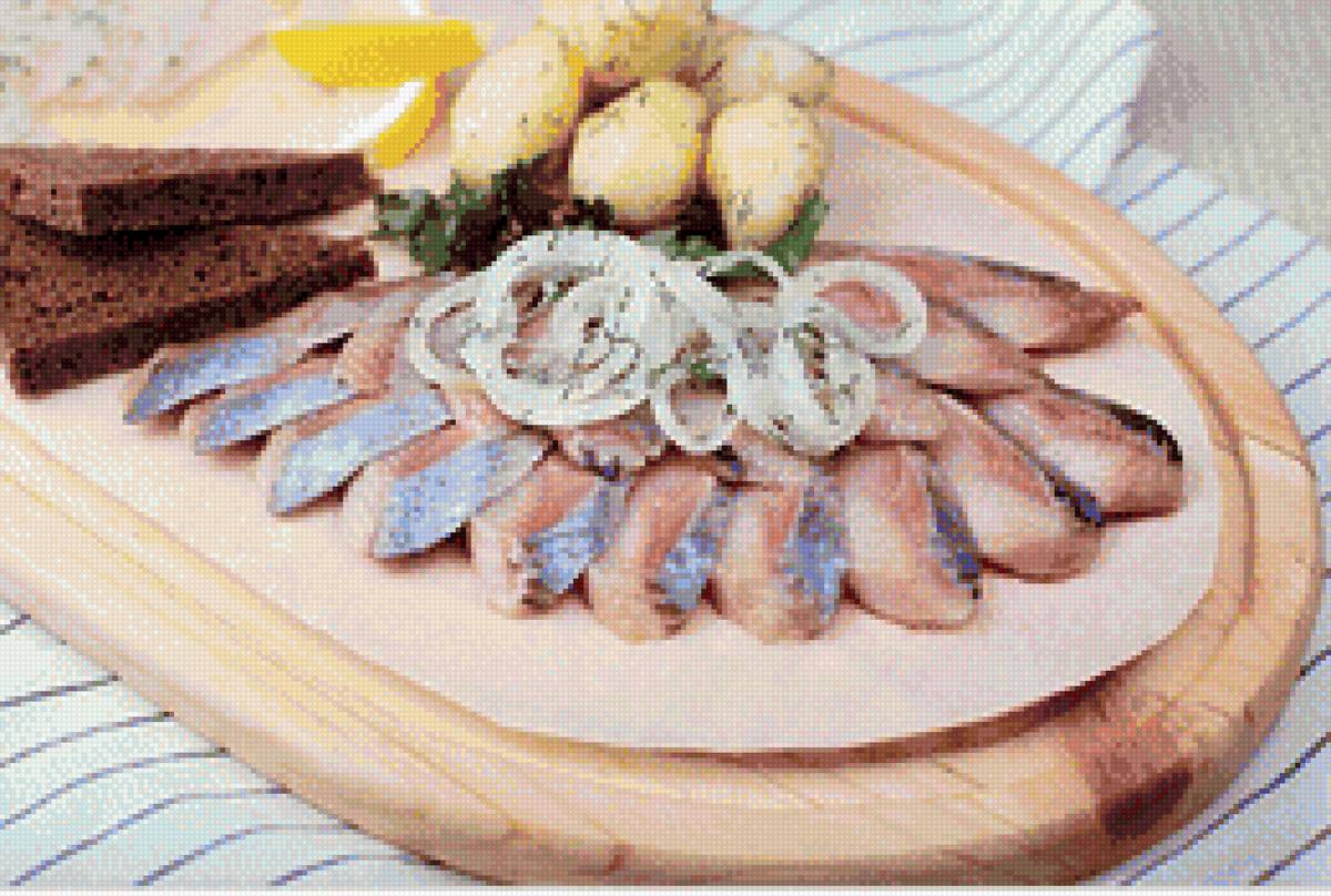 Натюрморт с селедкой - еда, селедка, натюрморт - предпросмотр