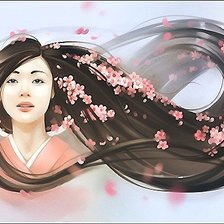 Схема вышивки «Девушка»