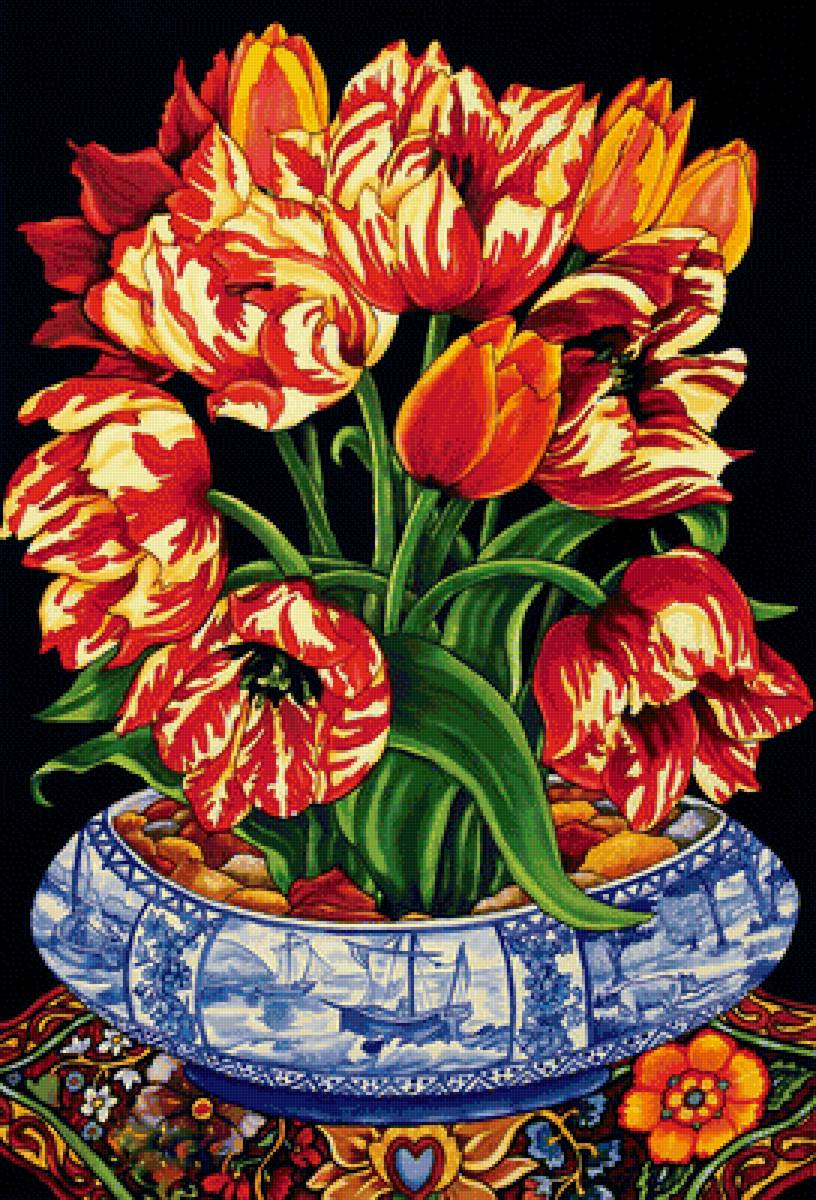 Тюльпаны - цветы в вазе, цветы - предпросмотр