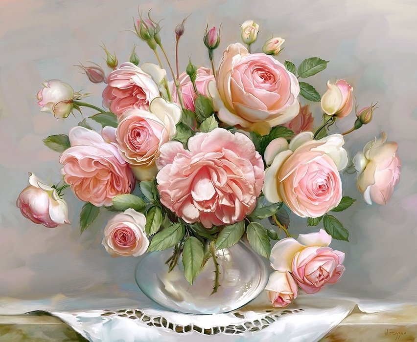 váza,ruže - оригинал