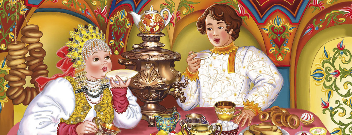 Чайв двоём - свидание, самовар, русь, любава, чаепитие, купцы - оригинал