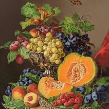 Оригинал схемы вышивки «виноград,фрукты» (№1835155)