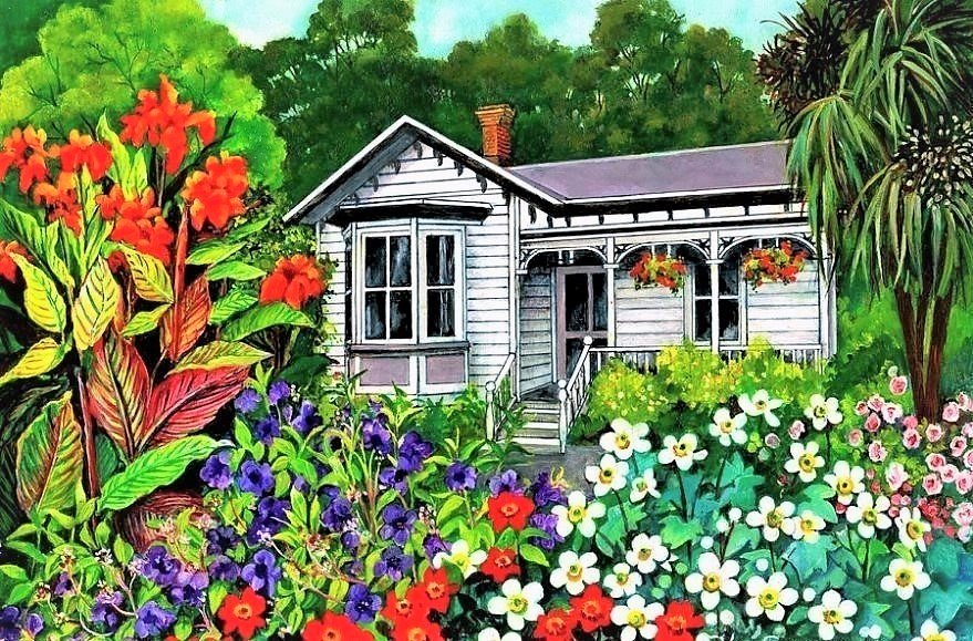 Дом в саду - дом - оригинал
