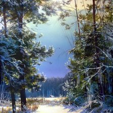 Схема вышивки «Лес»