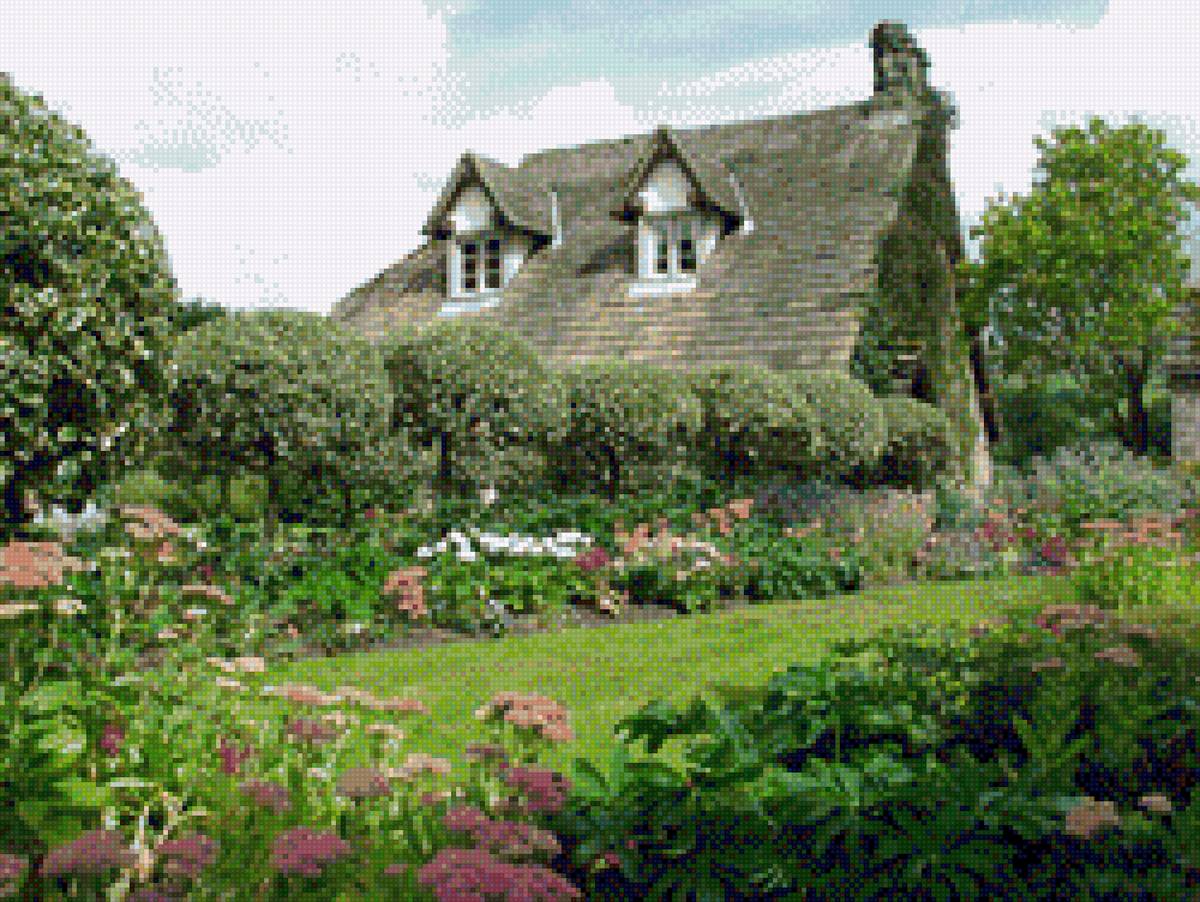 тихая английская деревня - деревня, природа, англия, пейзаж - предпросмотр