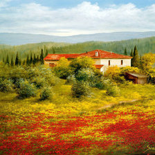 Домик в поле (По картине Хайнца Шольнхаммера)