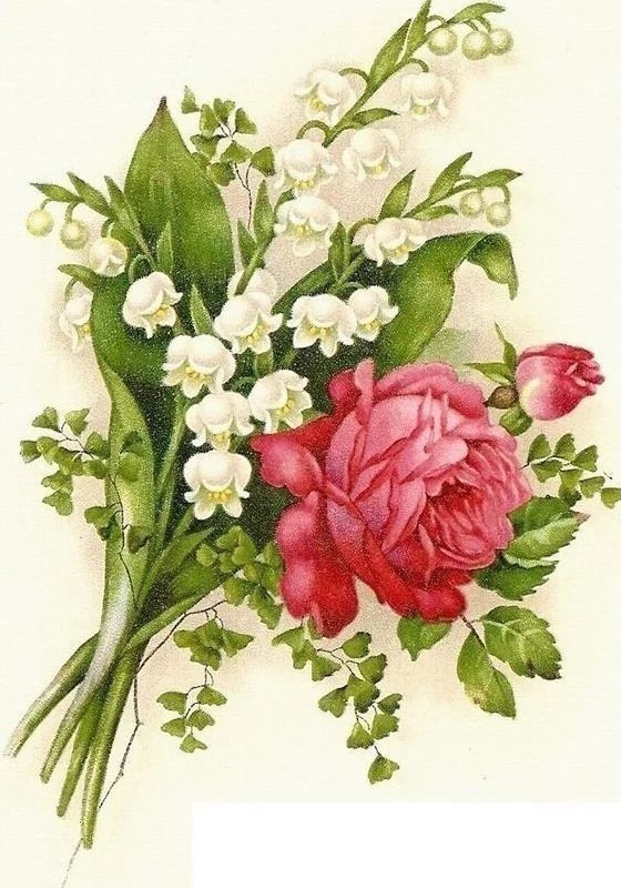 Букетик - букет, ландыши, розы - оригинал