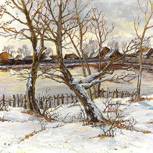 Схема вышивки «Зимний пейзаж.»