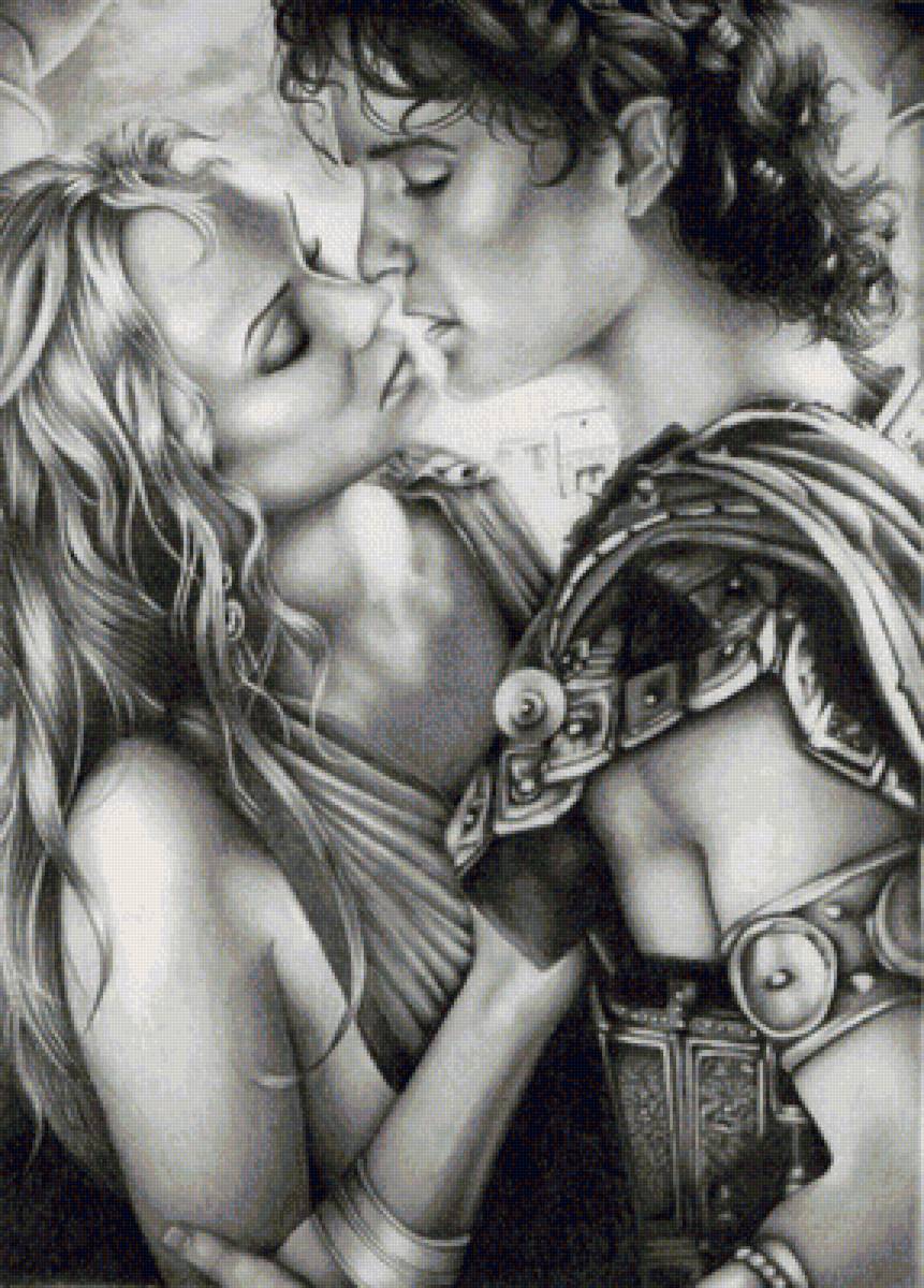 влюбленные - черно белое - предпросмотр