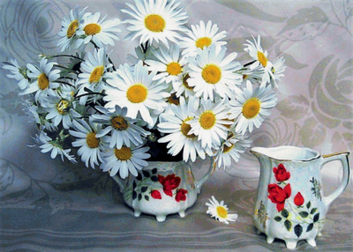ромашки - картина, цветы, ромашки - предпросмотр