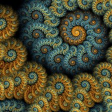 Схема вышивки «Swirly snail fractal»
