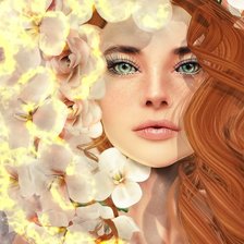 Схема вышивки «Девушка»