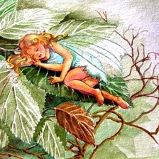 Схема вышивки «Фея на ветке»