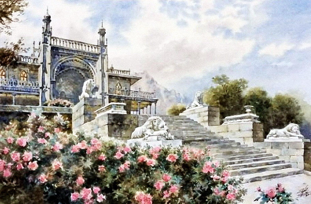 дам в цветах - оригинал