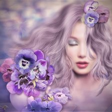 Схема вышивки «Девушка»