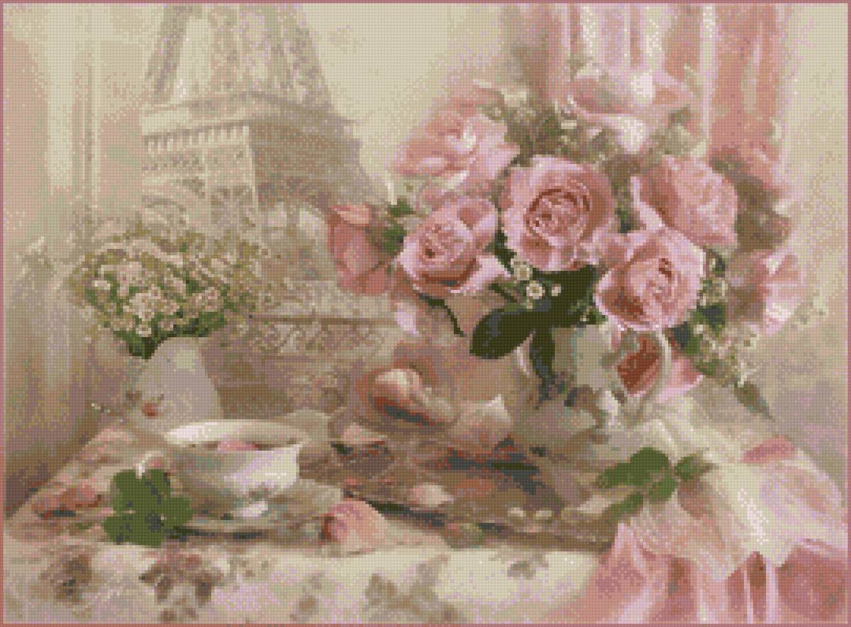 коллаж - фото, розы, франция - предпросмотр