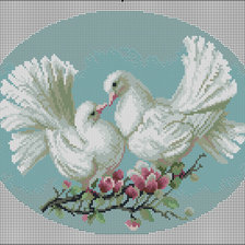 Оригинал схемы вышивки «голуби» (№1843198)