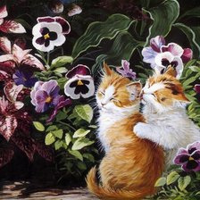 Схема вышивки «Дружба (По картине Клэйтона)»