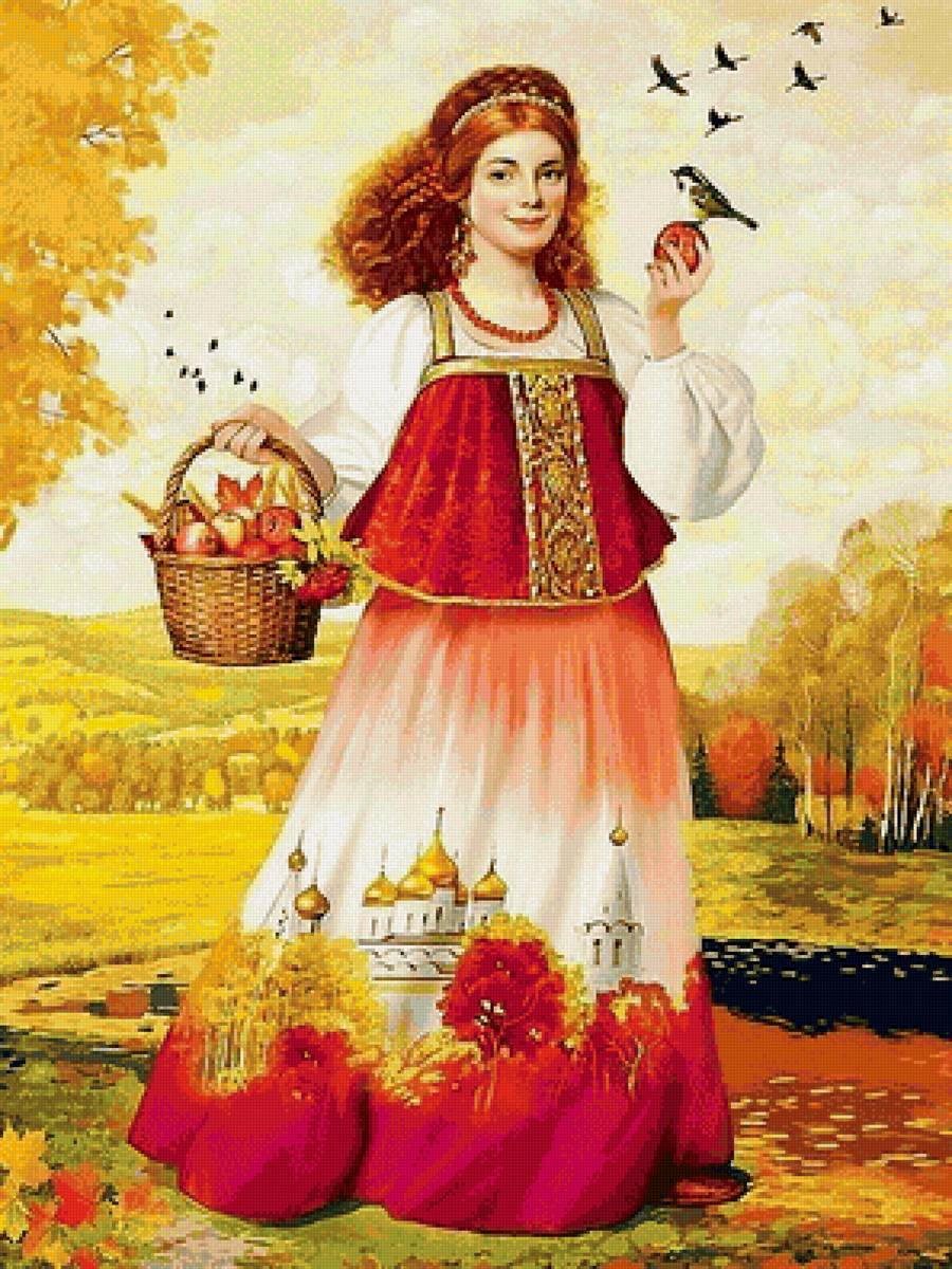 Девушка-осень 2 - осень, девушка, природа - предпросмотр