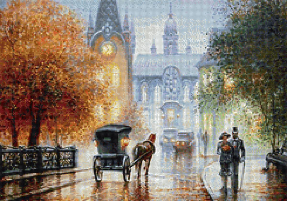 Городской пейзаж - город, осень - предпросмотр