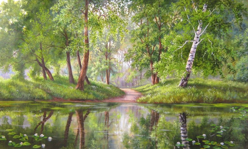 №1846312 - озеро.березы - оригинал