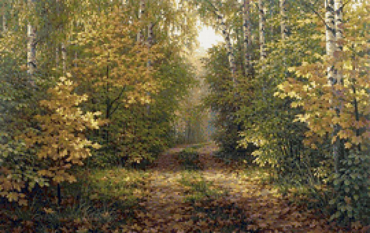 Худ. Игнатьев Александр - природа, пейзаж осень, листья, парк - предпросмотр