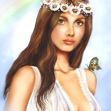 Схема вышивки «Девушка»