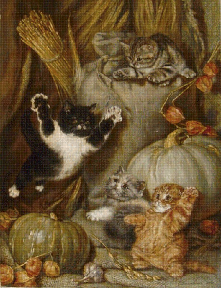 Драчуны - котята, комната, мебель - предпросмотр