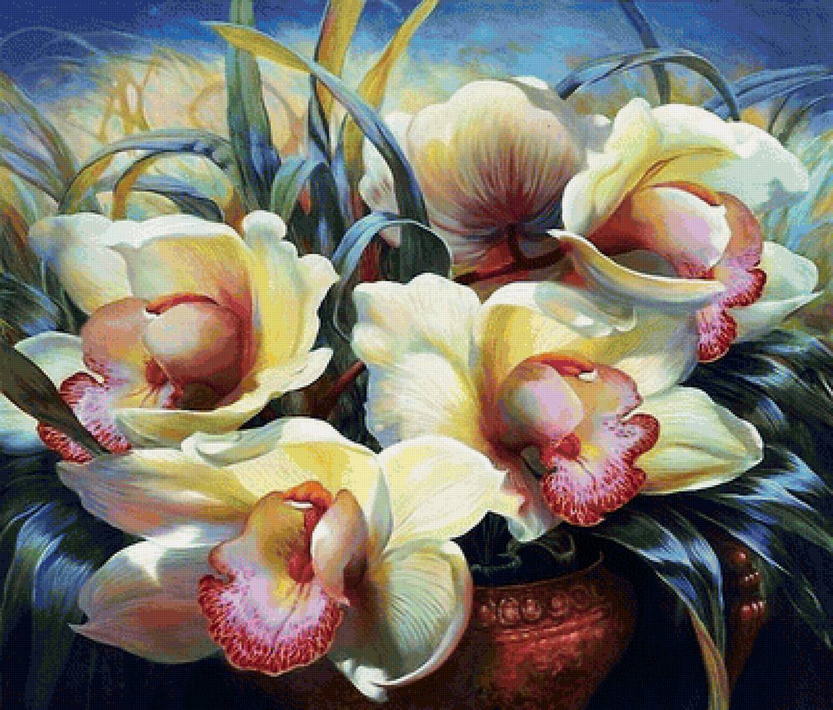 цветы 01 - живопись, цветы - предпросмотр