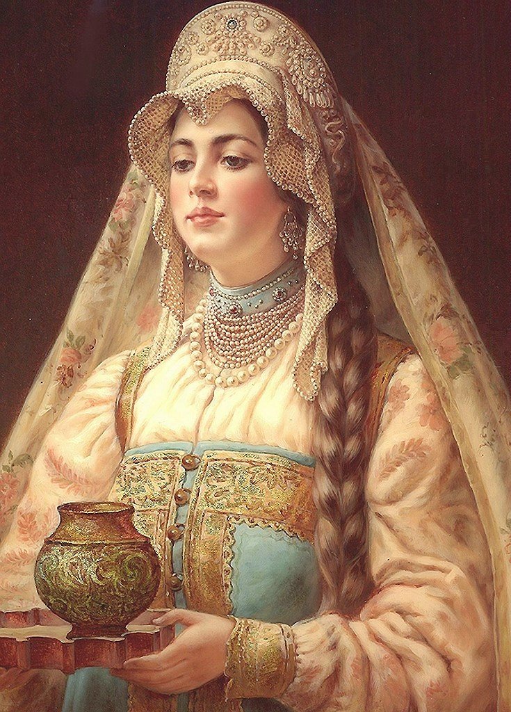 столбовая дворянка - федоскинская миниатюра - оригинал