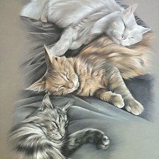 Схема вышивки «котята»