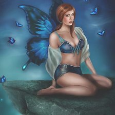 Схема вышивки «Девушка»